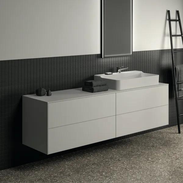 Ideal Standard Waschtischunterschrank „Conca“ 198,7 × 55 × 50,5 cm Weiß matt lackiert