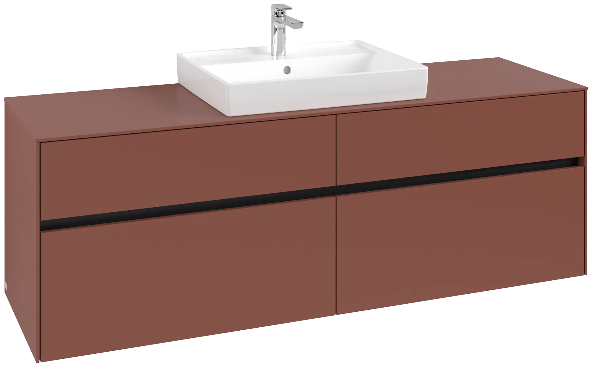 Villeroy & Boch Collaro Waschbeckenunterschrank C02500, 1600 x 548 x 500 mm, Wine Red