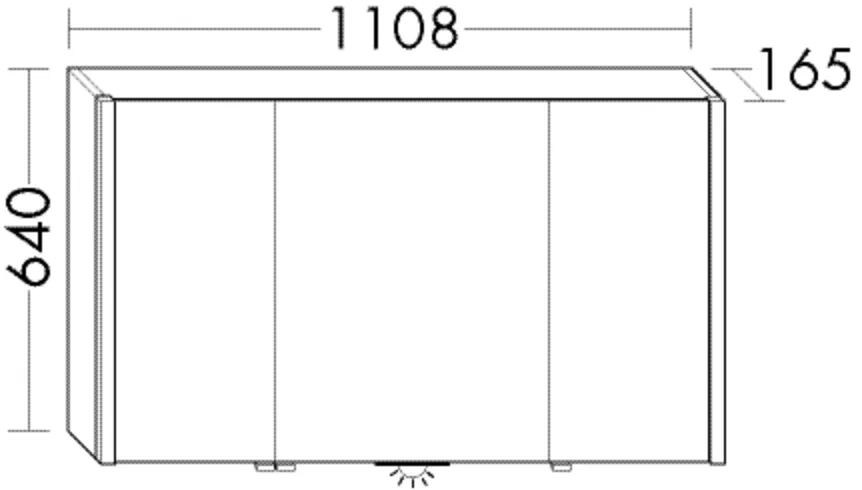 Spiegelschrank Sys30 von burgbad - Anthrazitgrau, 1.108 x 640 mm, LED-Beleuchtung mit Kalt-/Warmweiß und Dimmfunktion