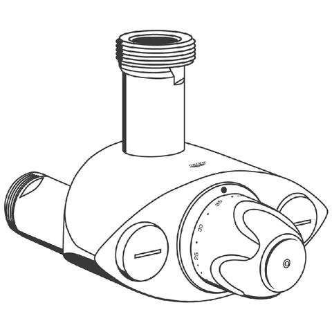 Thermostatbatterie Grohtherm XL 35087, DN 32, Wandmontage, Einsatzbereich 9 l/min bis 140l/min, chrom Thermostatbatterie Grohtherm XL 35087, DN 32, Wandmontage, Einsatzbereich 9 l/min bis 140l/min, chrom