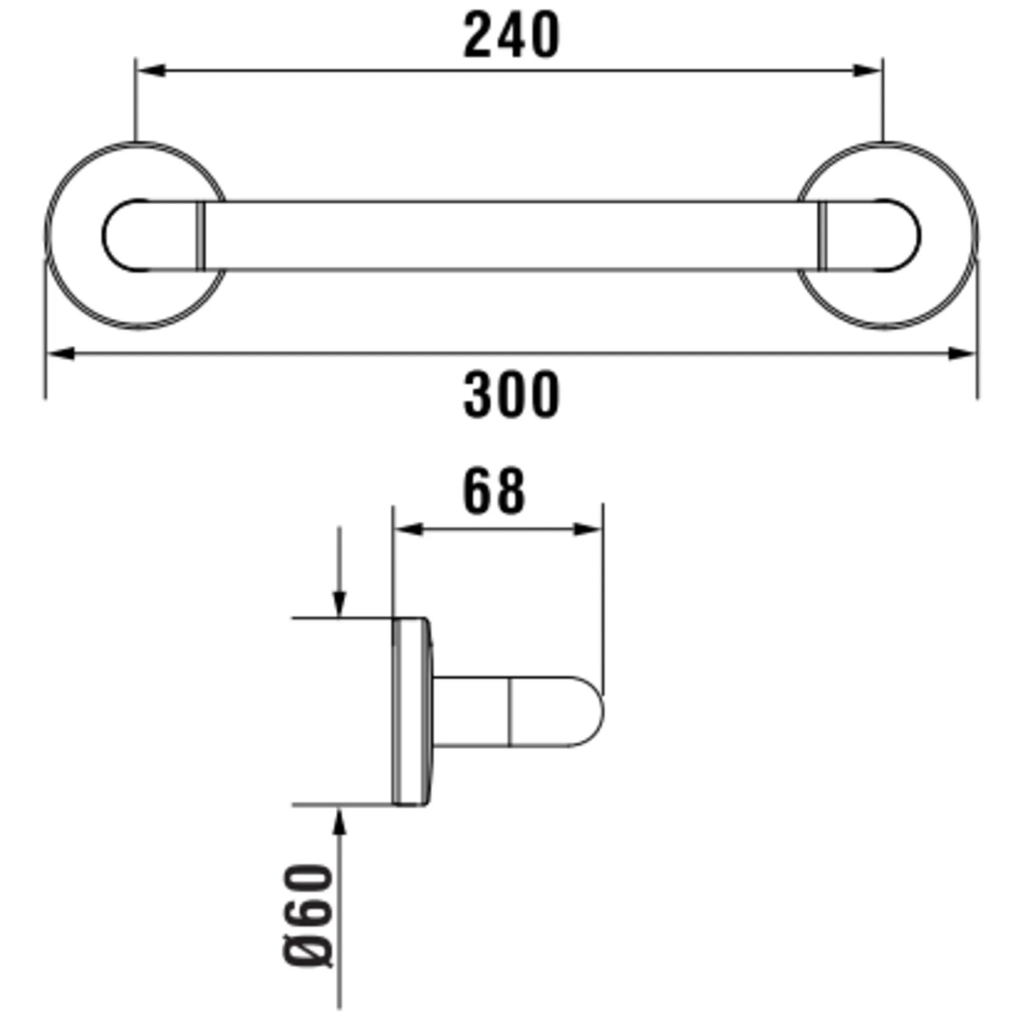 Haltestange 38906.0 blassgold matt