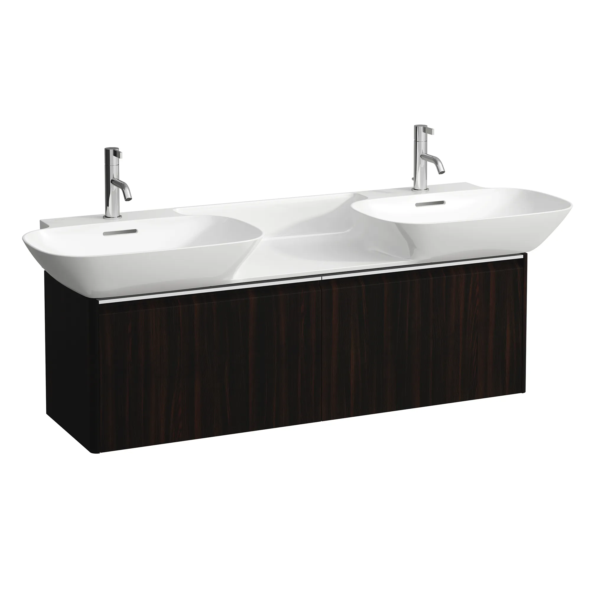 Waschtischunterbau BASE für INO 348x1170x362 2 Schubladen mit Griff Aluminium eloxiert für Doppelwaschtisch H814304 weiß matt Waschtischunterbau BASE für INO 348x1170x362 2 Schubladen mit Griff Aluminium eloxiert für Doppelwaschtisch H814304 weiß matt