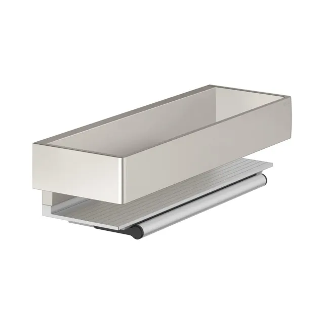 Edition 11 11159050000 Duschkorb mit Glasabzieher silber-eloxiert/Nickel geb. Edition 11 11159050000 Duschkorb mit Glasabzieher silber-eloxiert/Nickel geb.