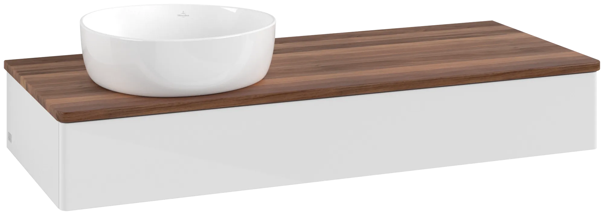Villeroy & Boch Antao Waschbeckenunterschrank L11_1 1200x190x500mm Glossy White Lacquer / Warm Walnut