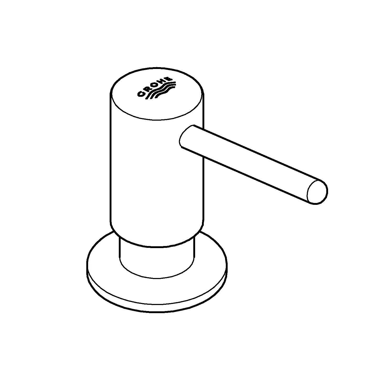 Grohe Seifenspender, Befestigung verdeckt Grohe Seifenspender, Befestigung verdeckt