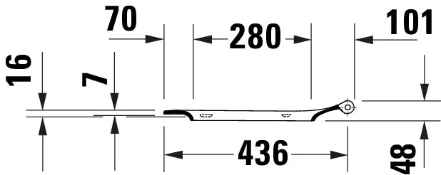 Duravit Univ.WC-Sitz D-shaped Tief 451mm Ülap Absenkaut. abnehmb. Scharn. Edelst. We