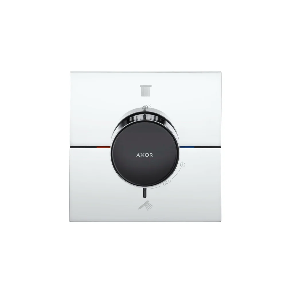 Hansgrohe AXOR ShowerSelect ID Thermostat Unterputz eckig Chrom, 2 Verbraucher, flache Rosette, einfache Installation