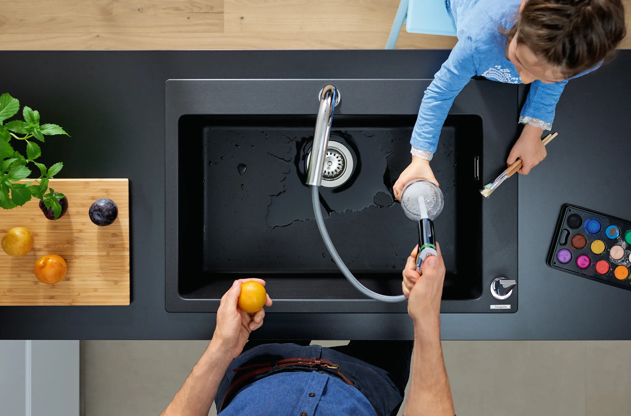 Hansgrohe S51 S510-F660 Einbauspüle 660, Graphitschwarz