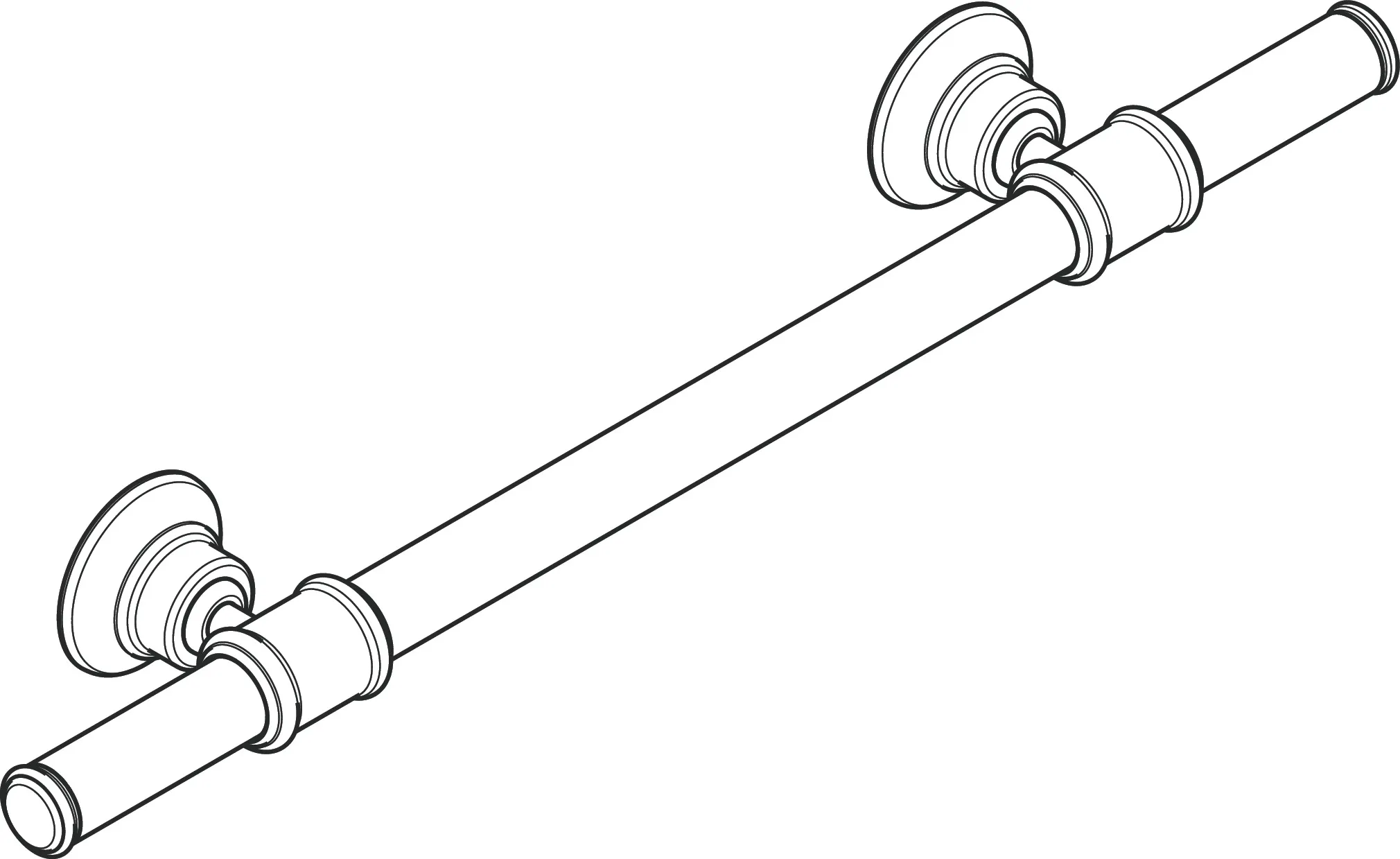 Hansgrohe AXOR Montreux Haltestange, Chrom, Wandmontage