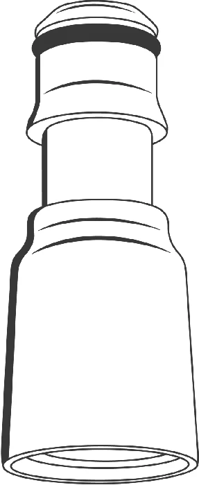 Brauseanschlussnippel 45900, für Freehander