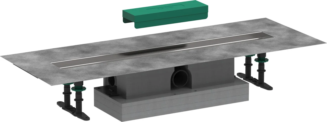 Hansgrohe uBox universal Komplettset für Standardinstallation 700 mm, passend für RainDrain Rock und Match Fertigsets