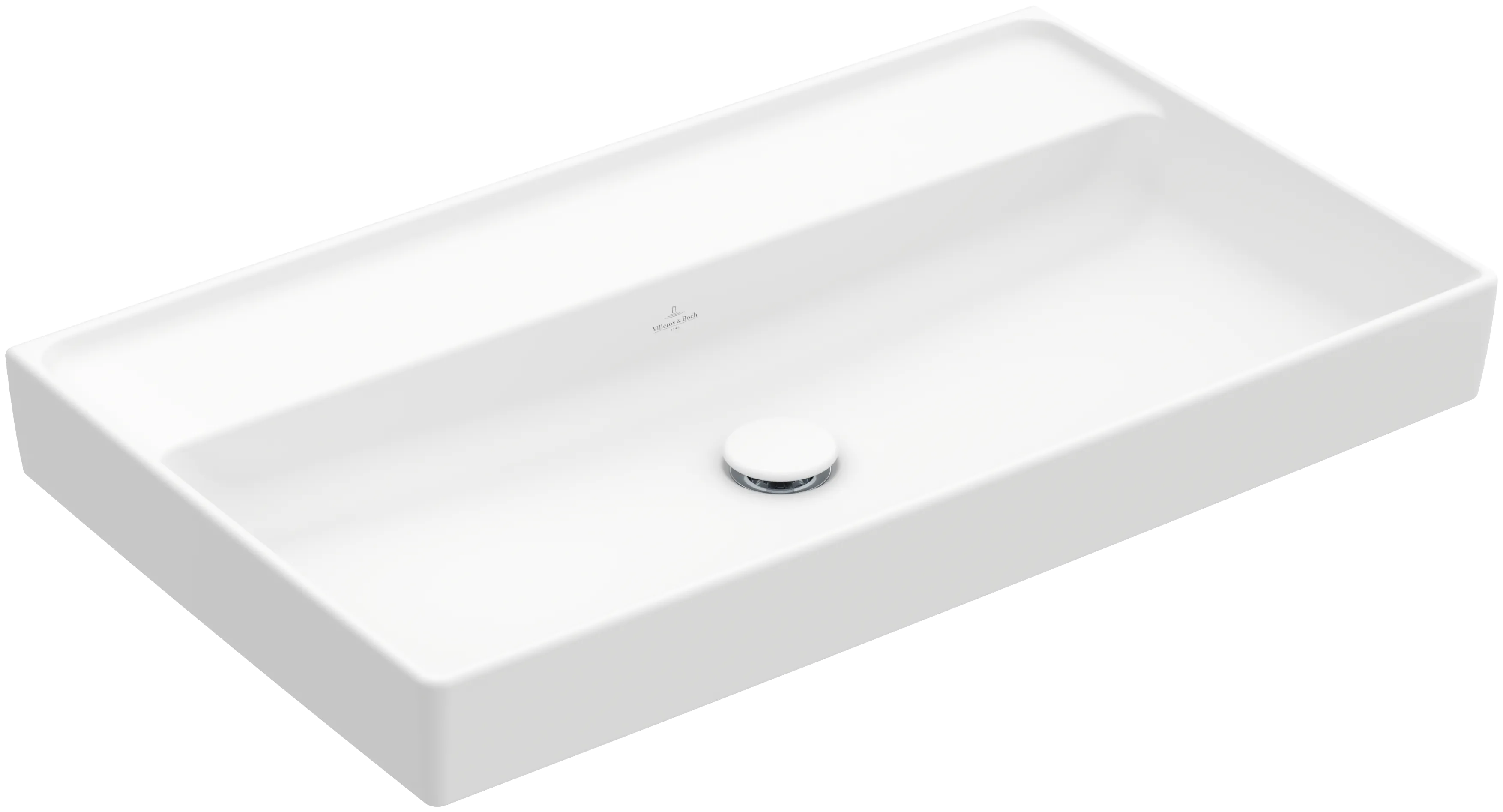 Villeroy & Boch Schrankwaschtisch aus TitanCeram „Collaro“ 800 × 465 × 160 mm, ohne Hahnlochbohrung in Stone White