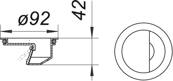 Geruch- u. Schaumsperre S 10, d: 92 mm Geruch- u. Schaumsperre S 10, d: 92 mm