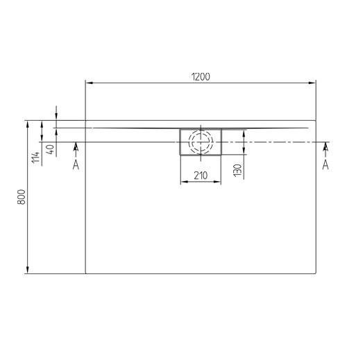 Villeroy & Boch Duschwanne inkl. Wannenträger und Ablaufgarnitur „Architectura MetalRim“ 120 × 80 cm