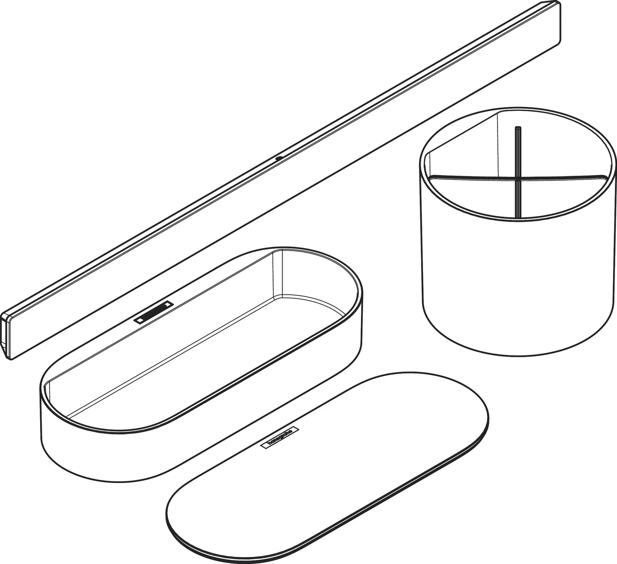 Hansgrohe WallStoris Badezimmerset, Mattschwarz