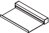 HEWI Ablage pulverbeschichtet in 20 × 2,5 × 13 cm