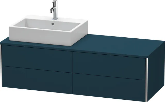 Duravit Waschtischunterschrank wandhängend „XSquare“ 140 × 40 × 54,8 cm Nachtblau Seidenmatt Duravit Waschtischunterschrank wandhängend „XSquare“ 140 × 40 × 54,8 cm Nachtblau Seidenmatt