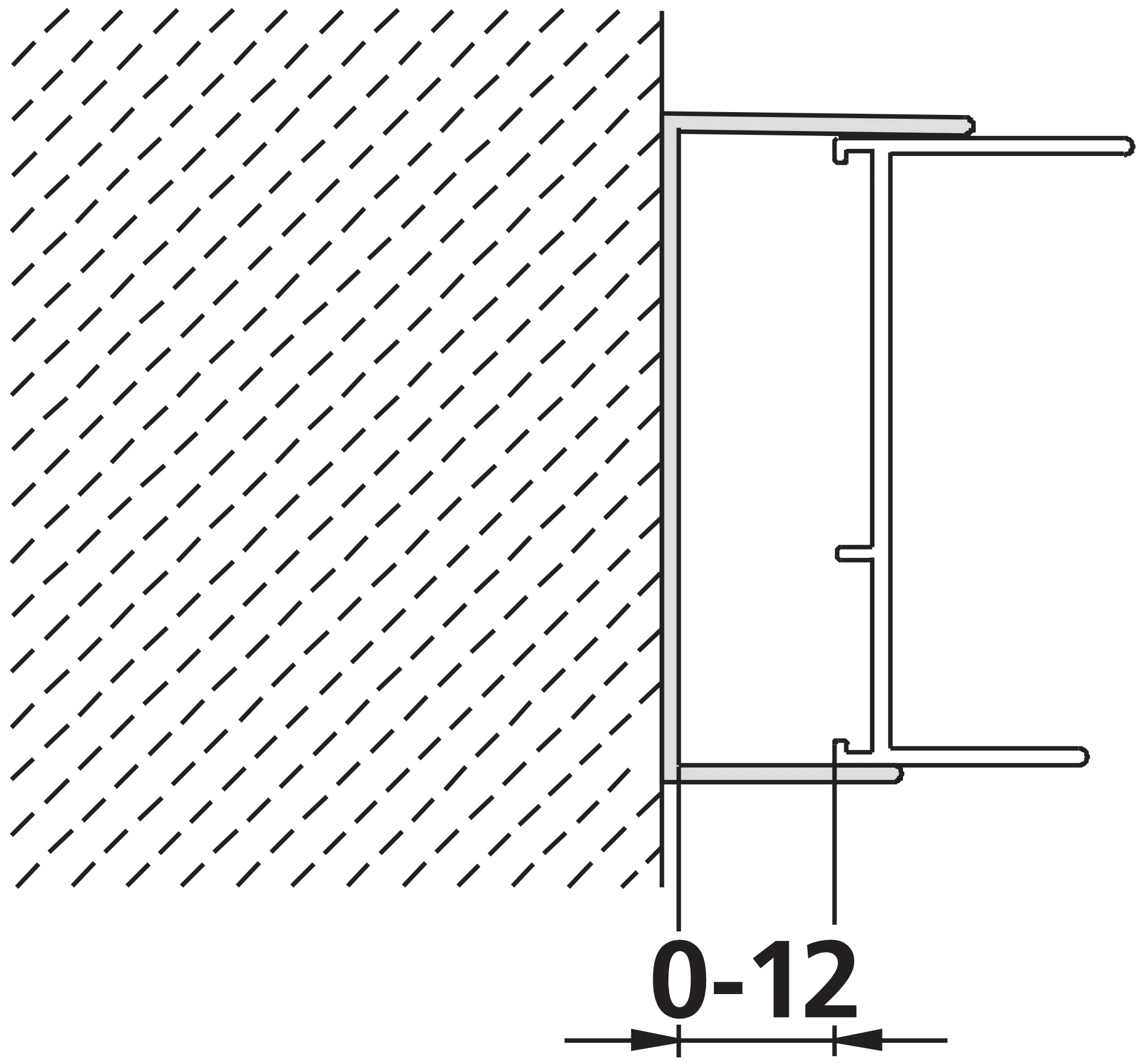 Kermi Duschdesign Wandanschlussprofil „IBIZA 2000“ 1850 mm in Weiß