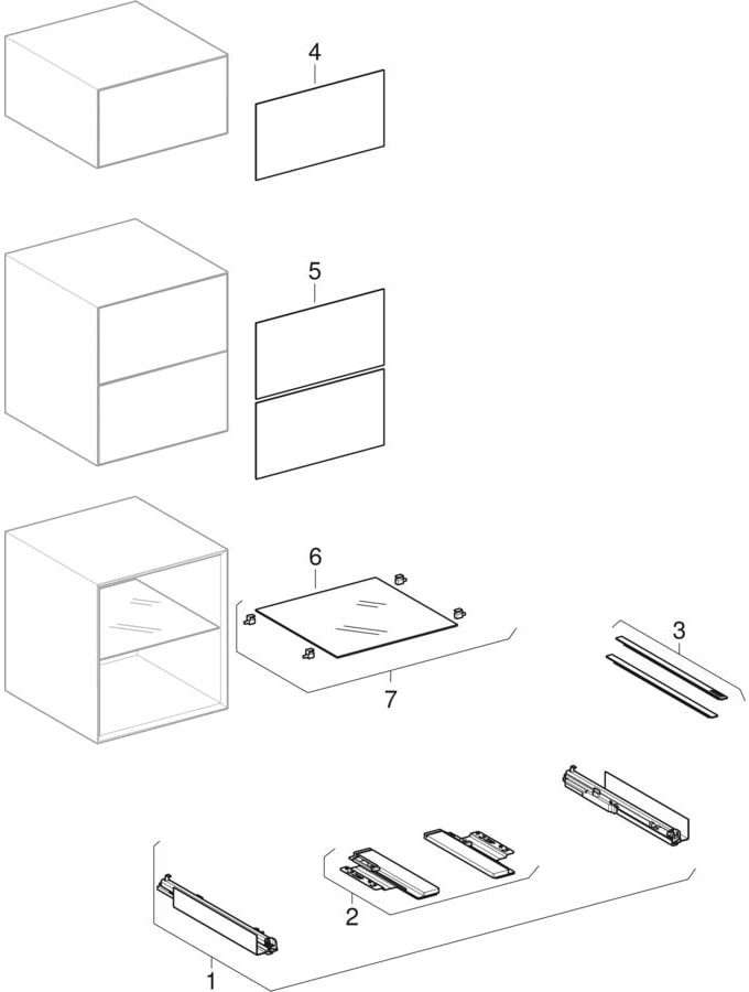 Geberit Hochschrank „ONE“ 45 × 24,5 × 47 cm