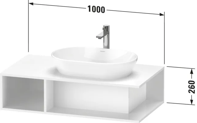 Duravit Waschtischunterschrank wandhängend „D-Neo“ 100 × 26 × 55 cm Graphit Matt
