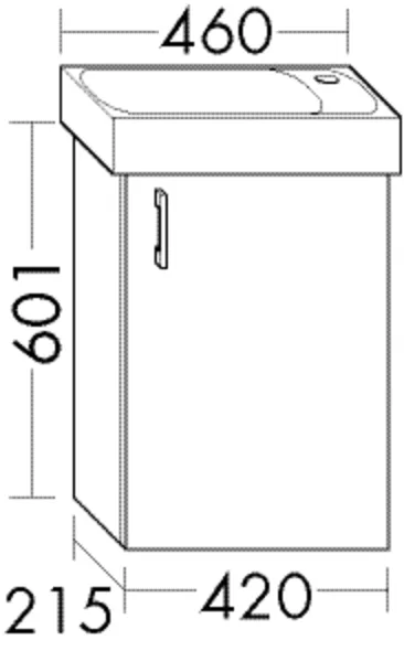 Waschtischunterschrank Sys30 von burgbad – Laufen Meda, 420 mm breit, 215 mm tief, 601 mm hoch Waschtischunterschrank Sys30 von burgbad – Laufen Meda, 420 mm breit, 215 mm tief, 601 mm hoch