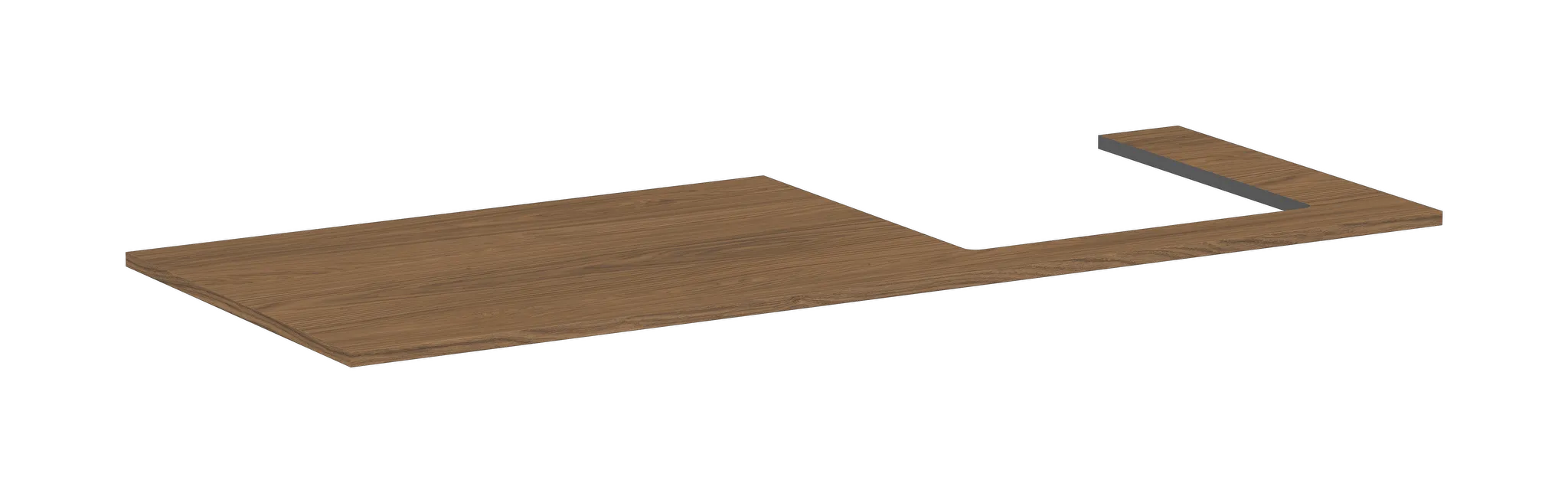 Hansgrohe Xilesa E Konsole 1375x550 mm, rechts mit Ausschnitt für Aufsatzwaschtisch geschliffen, Eiche Kaschmir