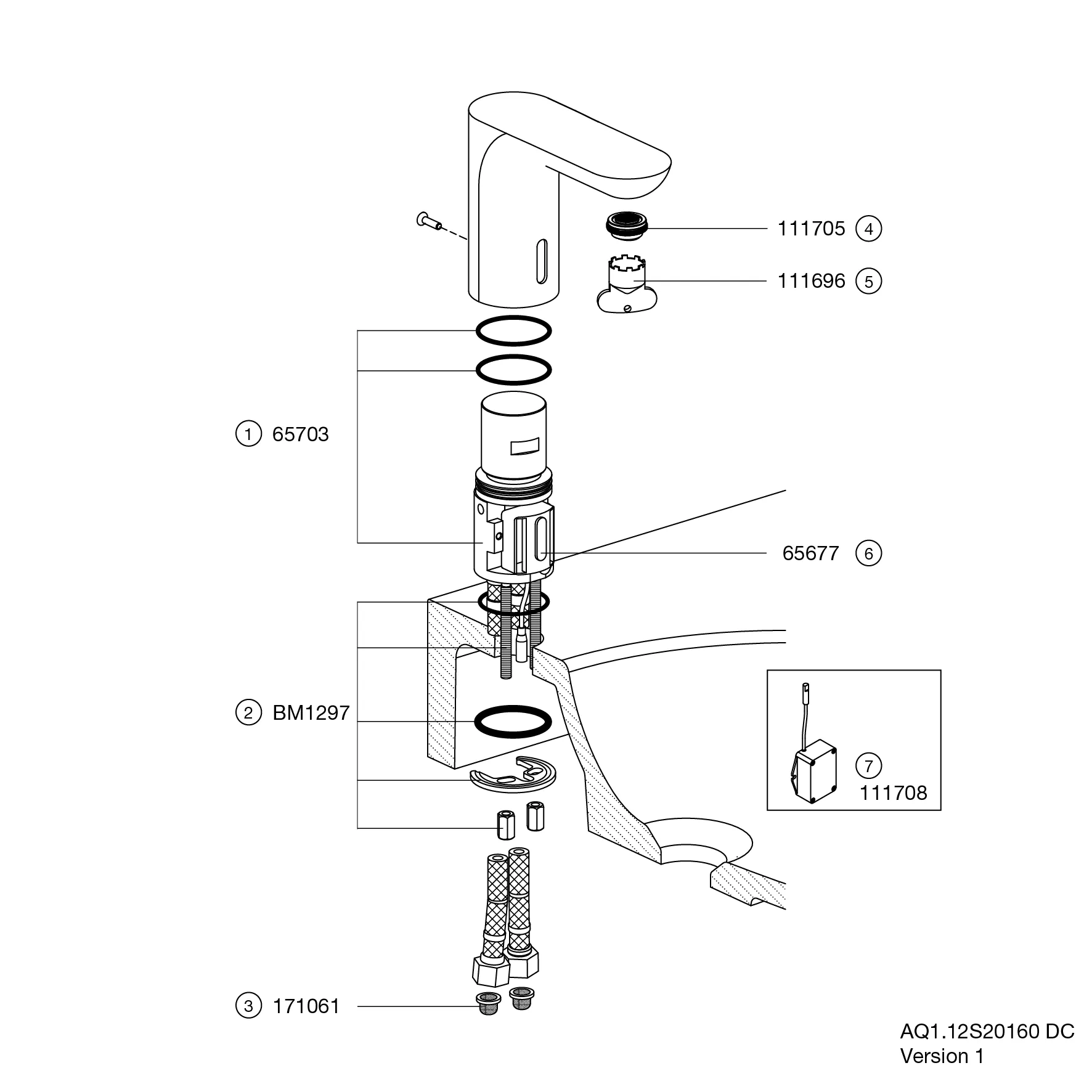 SENSORIC Elektr.Waschtischarmatur pulv.,rund,Batterieb. schw tiefmatt SENSORIC Elektr.Waschtischarmatur pulv.,rund,Batterieb. schw tiefmatt