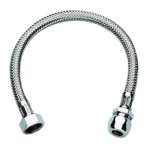 Druckschlauch 45120, 300 mm, Quetschverschraubung Ø 10 mm, chrom Druckschlauch 45120, 300 mm, Quetschverschraubung Ø 10 mm, chrom