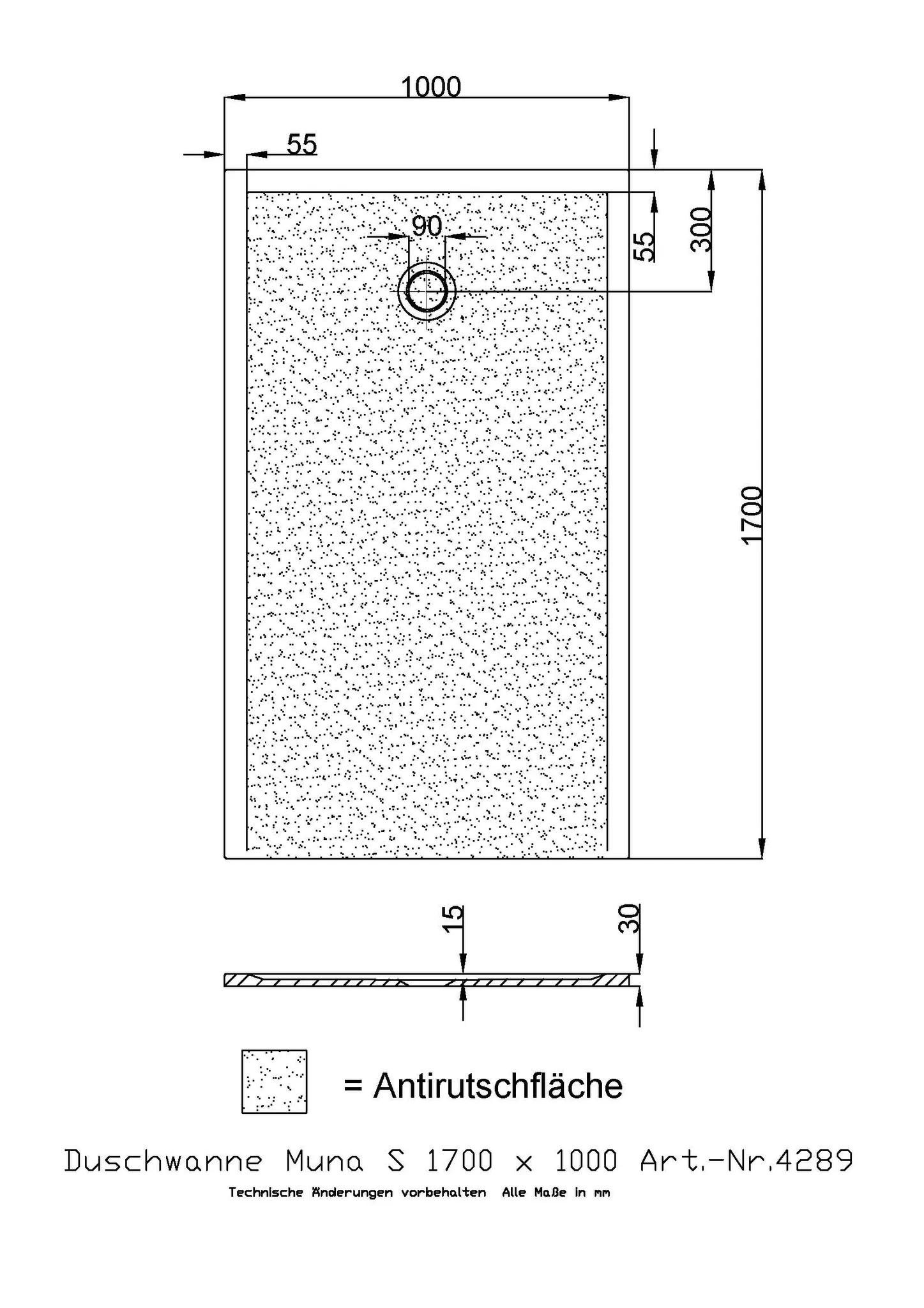 Hoesch Muna S Duschwanne Mineralguss Solique Weiß Hoesch Muna S Duschwanne Mineralguss Solique Weiß