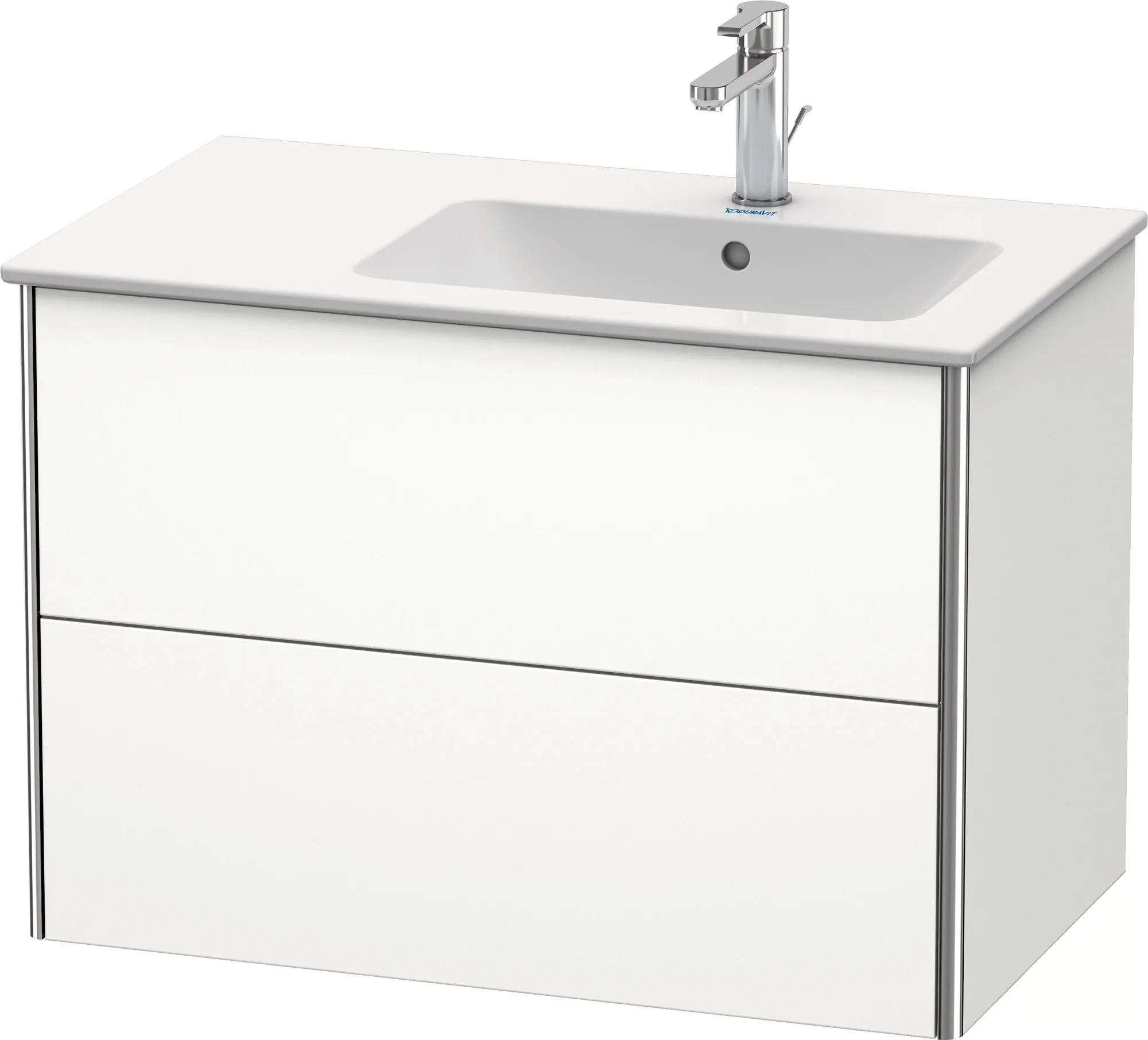 Duravit Waschtischunterschrank wandhängend „XSquare“ 81 × 56 × 47,8 cm Weiß Supermatt