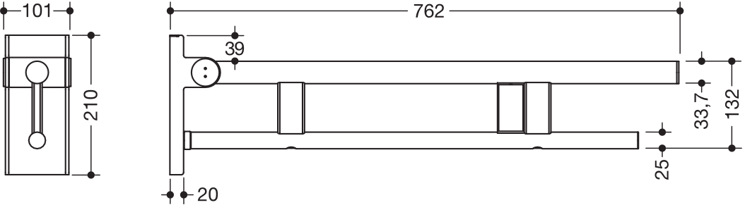 HEWI Stützklappgriff „System 900“