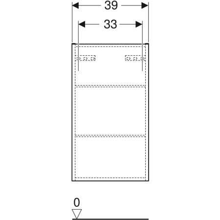 Renova Plan Hängeschrank mit einer Tür: 39x70x17.3cm, Nussbaum hickory hell