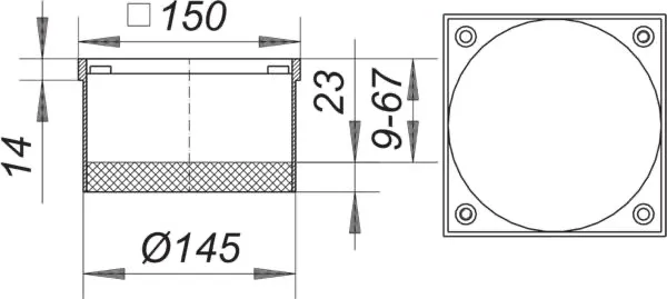 Aufsatzrahmen K 15, 150 x 150 mm Aufsatzrahmen K 15, 150 x 150 mm