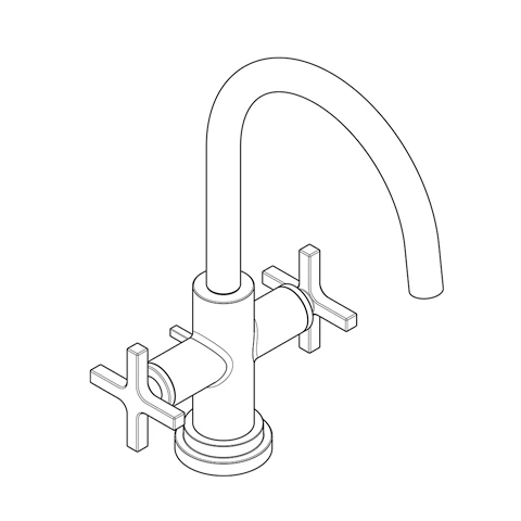 NOVA FONTE Waschtischarmatur CLASSIC Einlochmontage chrom