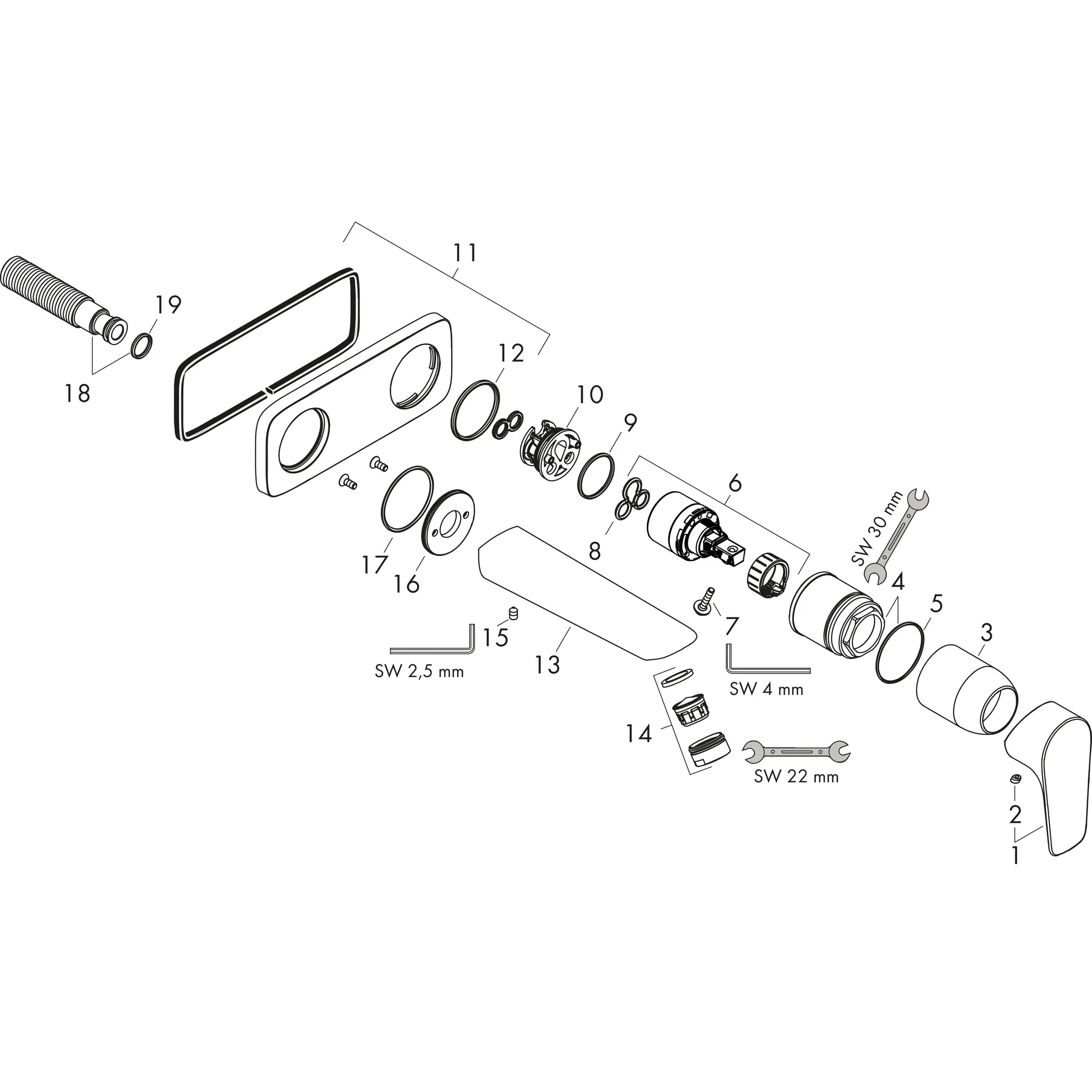 2-Loch Waschtischmischer Unterputz Talis E F-Set chrom kurzer Auslauf 2-Loch Waschtischmischer Unterputz Talis E F-Set chrom kurzer Auslauf