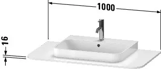 Duravit Konsole „Happy D.2 Plus“, mittig Duravit Konsole „Happy D.2 Plus“, mittig
