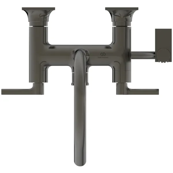 Badearmatur Aufputz Joy Neo Ausladung 190mm mit Stick-Handbrause Hebelgriffe Magnetic Grey Badearmatur Aufputz Joy Neo Ausladung 190mm mit Stick-Handbrause Hebelgriffe Magnetic Grey