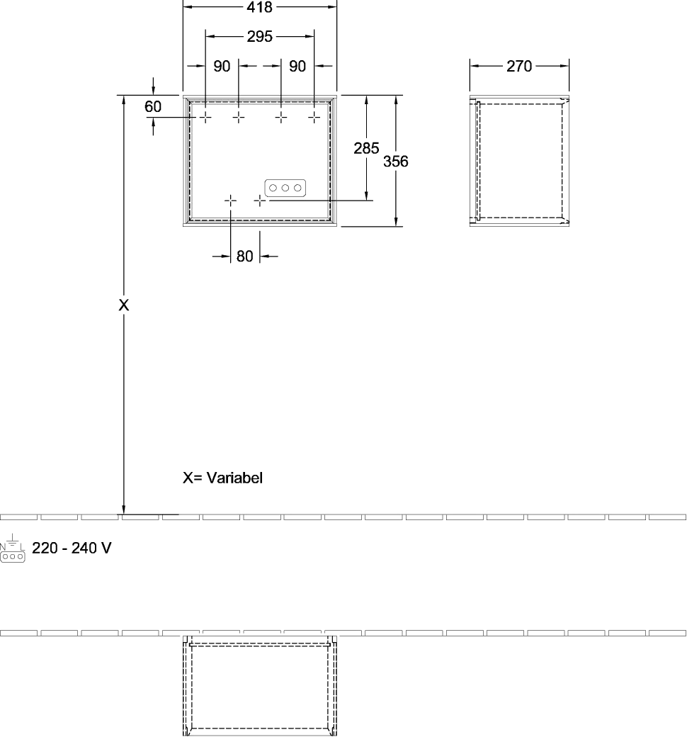 Villeroy & Boch Finion Regalmodul G58 418x356x270mm mit Beleuchtung Villeroy & Boch Finion Regalmodul G58 418x356x270mm mit Beleuchtung