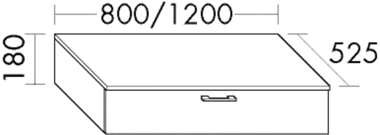 burgbad Sideboard „Sys30“ 100 × 18 × 52,5 cm in Salbeigrau Hochglanz burgbad Sideboard „Sys30“ 100 × 18 × 52,5 cm in Salbeigrau Hochglanz