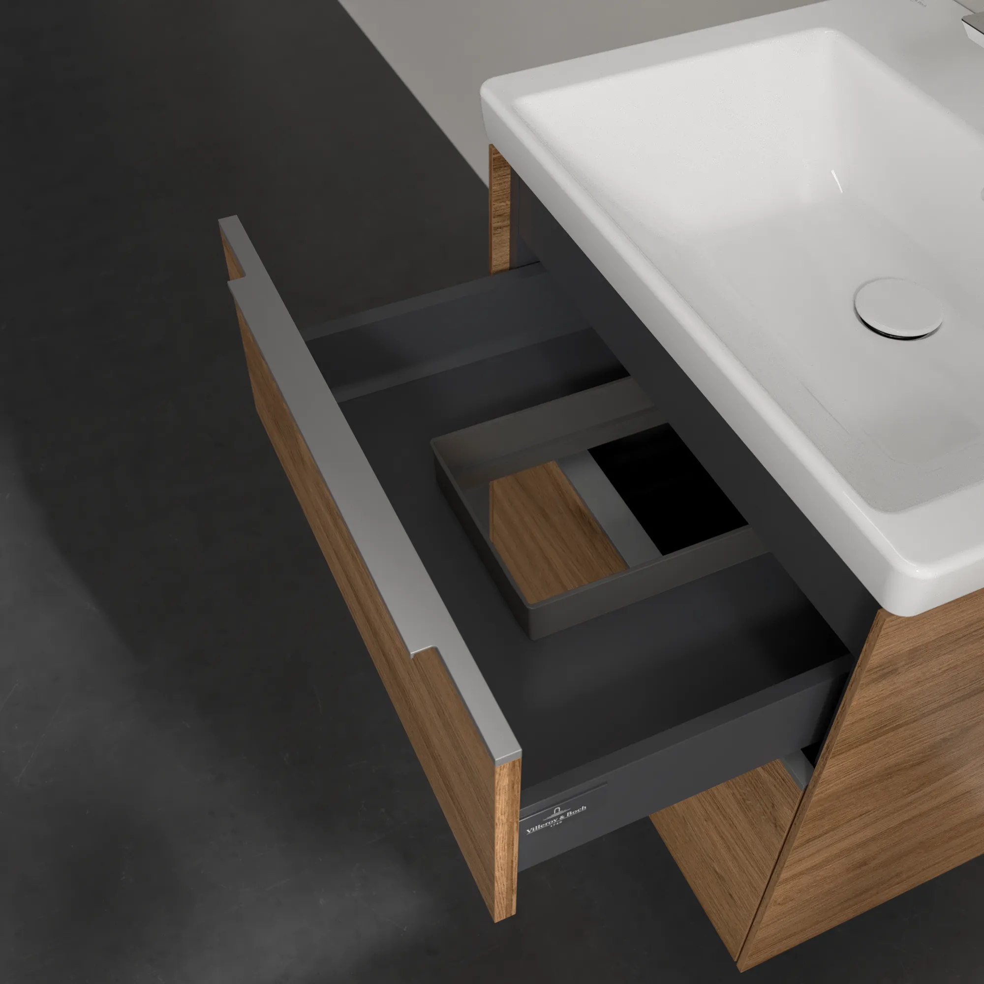 Villeroy & Boch Subway 3.0 Waschbeckenunterschrank C57800, 572 x 576 x 478 mm, Kansas Oak