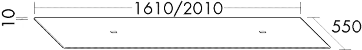 Glas-Konsolenplatte, Konsolenplatte doppel, 10 mm;Unterseite farbig lackiert;2 Beckenausschnitte, Tiefe: 550 mm, Breite: 1610 mm, Höhe: 10 mm Glas-Konsolenplatte, Konsolenplatte doppel, 10 mm;Unterseite farbig lackiert;2 Beckenausschnitte, Tiefe: 550 mm, Breite: 1610 mm, Höhe: 10 mm
