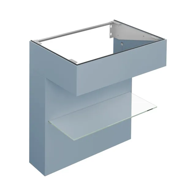 KEUCO EDITION 11 ART Waschtischunterbau m. Glasablage und Beleuchtung 800x870x490 blue satin