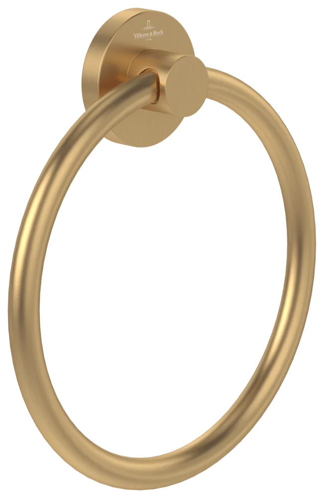 Villeroy & Boch Handtuchhalter Elements - Tender, Brushed Gold, 185 mm Höhe, 164 x 32 mm, Wandmontage