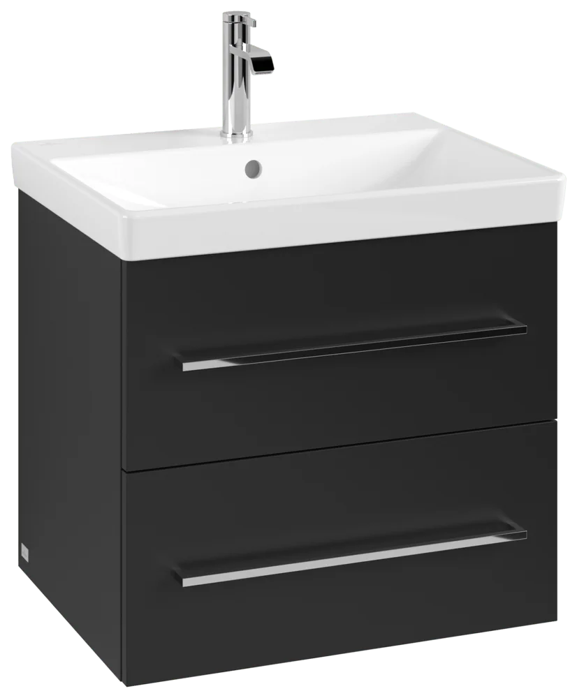 Villeroy & Boch Avento Waschbeckenunterschrank A88900, 576x514x484mm, 2 Auszüge, Waschbecken mittig, Volcano Black Villeroy & Boch Avento Waschbeckenunterschrank A88900, 576x514x484mm, 2 Auszüge, Waschbecken mittig, Volcano Black