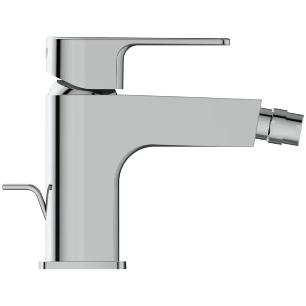 Bidetarmatur Cerafine D, mit Ablaufgarnitur, Ausladung 125mm, Chrom Bidetarmatur Cerafine D, mit Ablaufgarnitur, Ausladung 125mm, Chrom