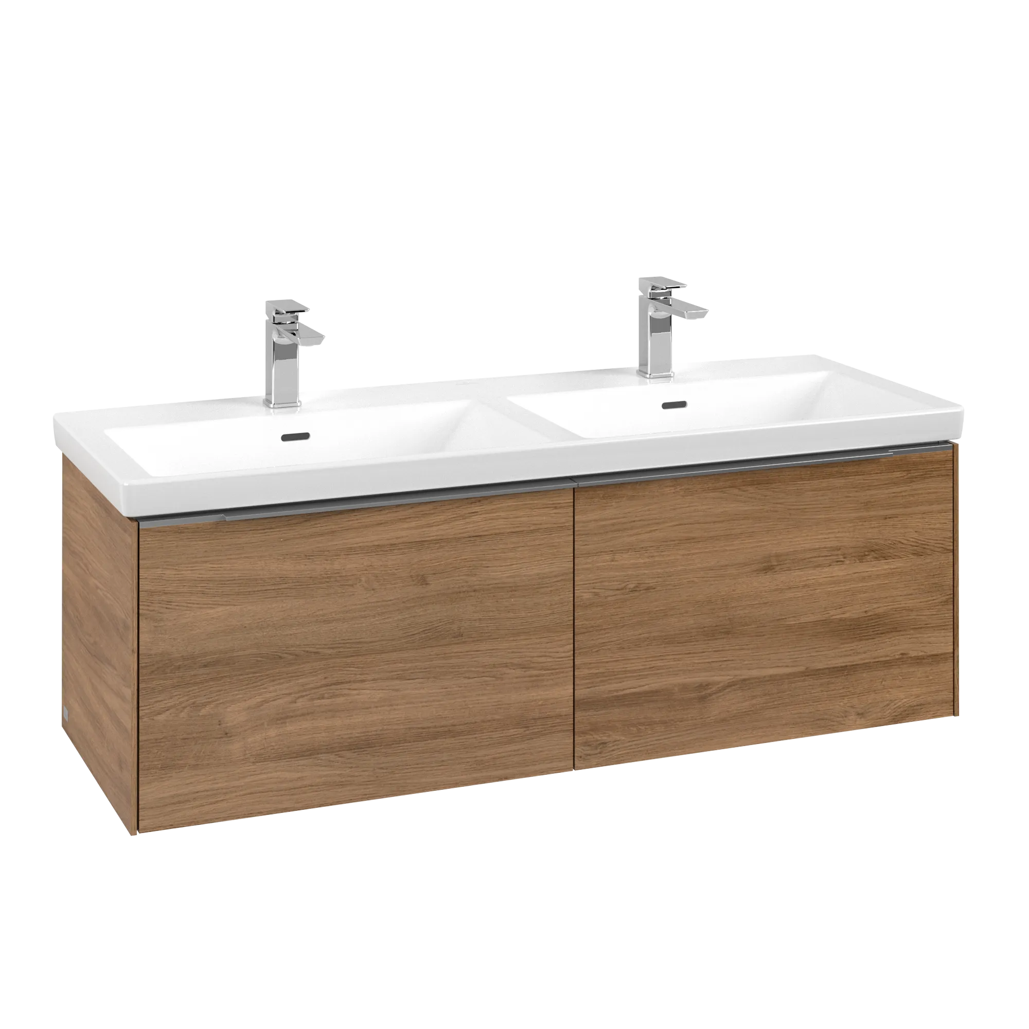 Villeroy & Boch Waschtischunterschrank „Subway 3.0“ für Schrank-Doppelwaschtisch 1272 × 429 × 478 mm Kansas Oak, für links und rechts