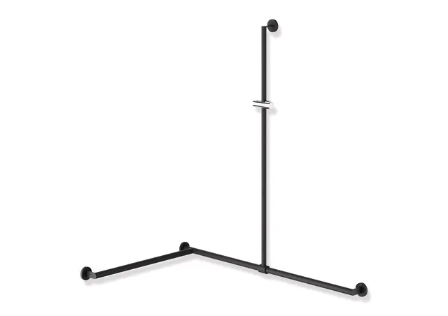 HEWI System 900 Duschhandlauf, Edelstahl, schwarz HEWI System 900 Duschhandlauf, Edelstahl, schwarz