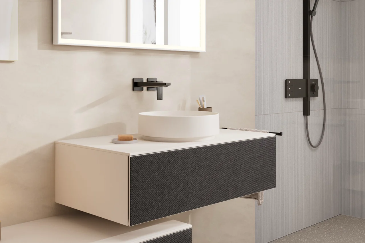 Hansgrohe Metropol Einhebel-Waschtischmischer Unterputz, Brushed Black Chrome, Ausladung 225 mm