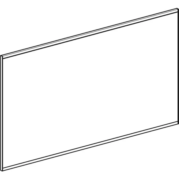 Geberit Option Plus Square Lichtspiegel, direkt & indirekt beleuchtet, 120x70 cm, schwarz matt / Aluminium eloxiert