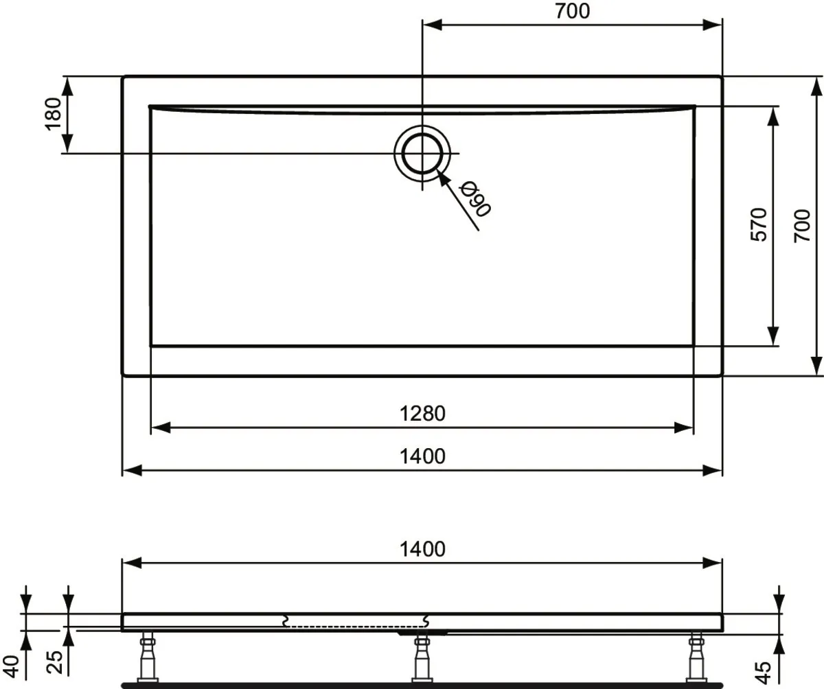 Ideal Standard Duschwanne „UltraLight“ Ideal Standard Duschwanne „UltraLight“